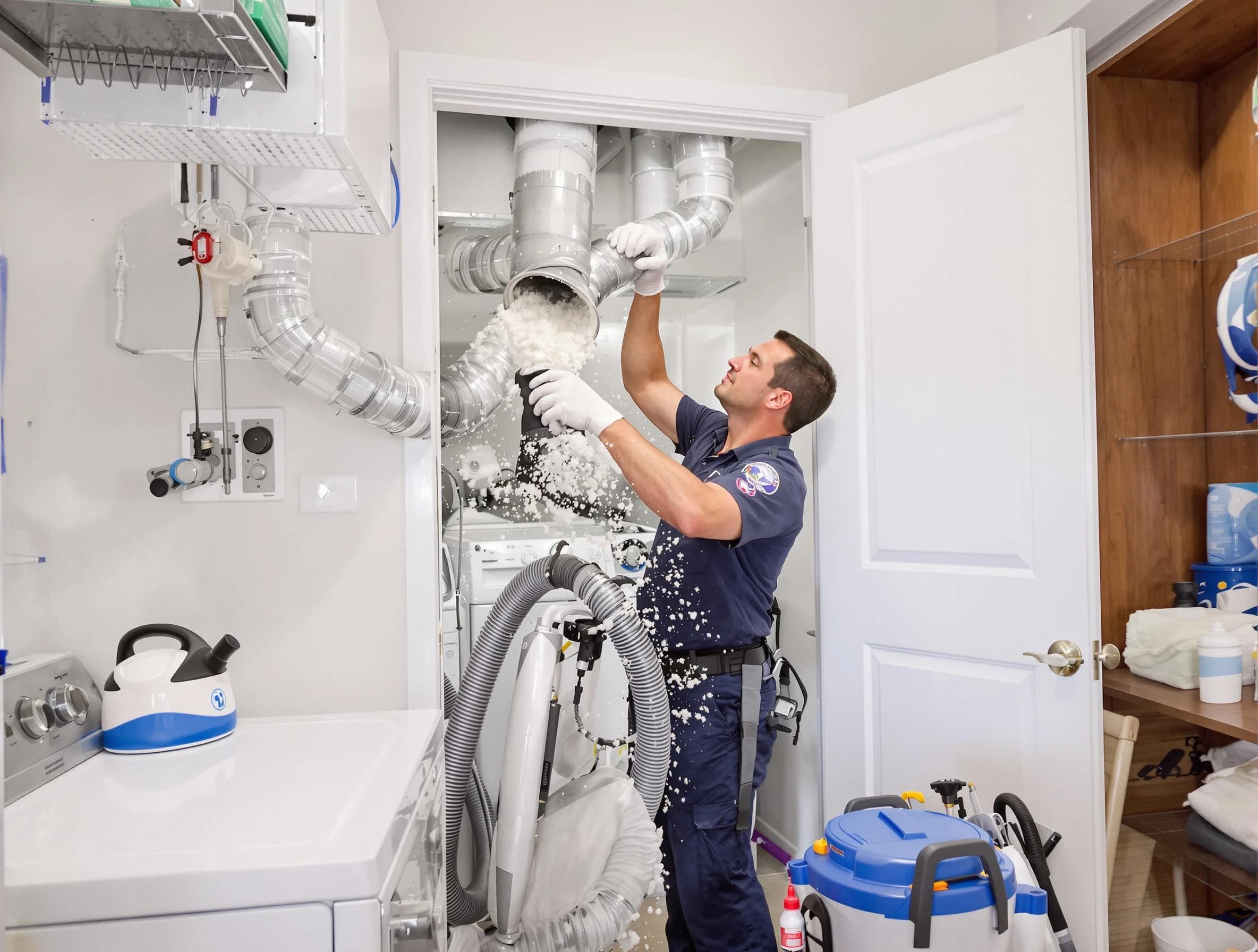 Belen Dryer Vent Cleaning technician delivering thorough residential dryer vent cleaning service in Belen