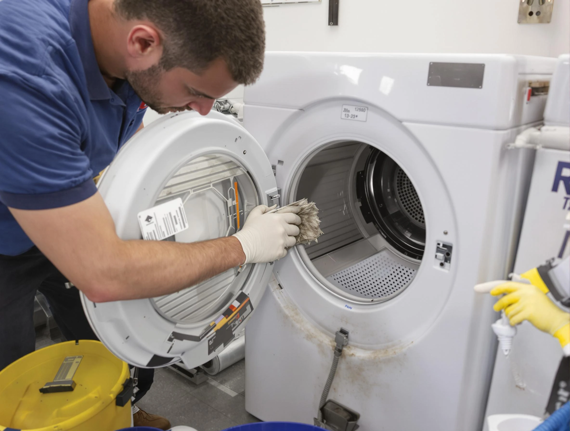 Belen Dryer Vent Cleaning specialist performing detailed lint trap cleaning service in Belen