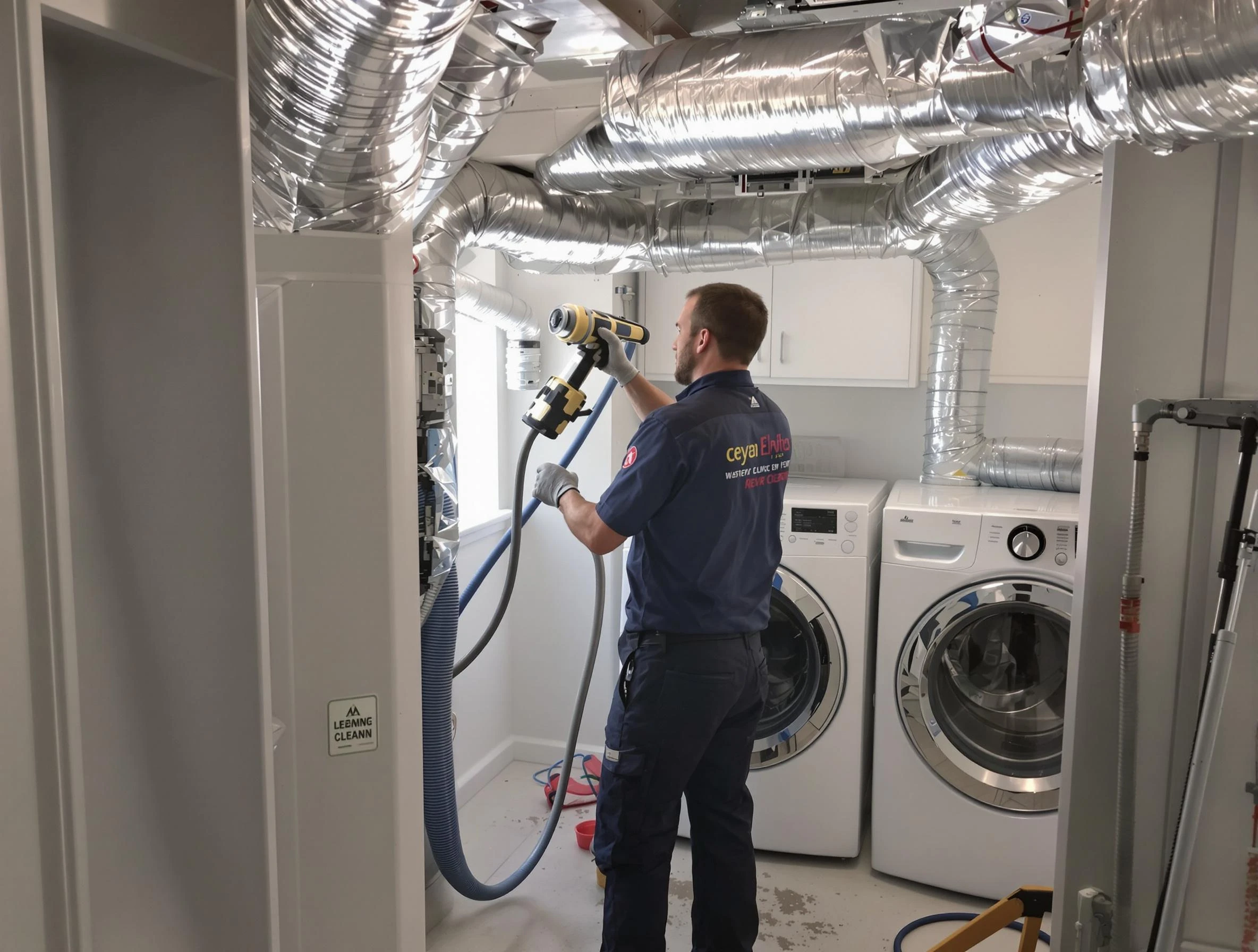 Belen Dryer Vent Cleaning specialist using advanced equipment for thorough duct cleaning in Belen